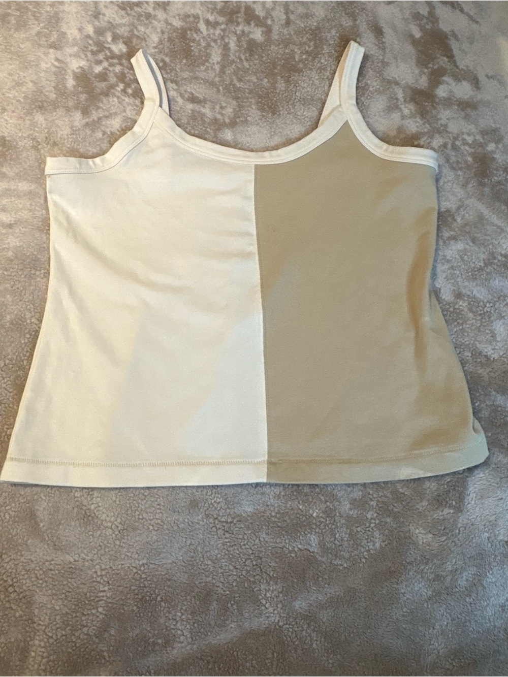Madewell Two-Tone Cream & Tan Spaghetti Strap Camisole